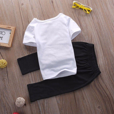 

Mamas Infant Newborn Baby Boys Girls Clothes T-shirt Pants Outfits 2PCS Set 0-24