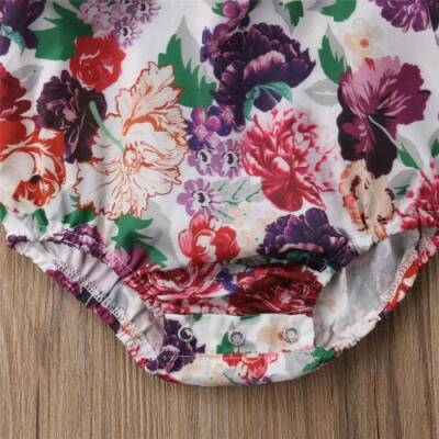 

Cnias Newborn Baby Girls Flower Romper Bodysuit Jumpsuit Outfit Clothes Playsuit