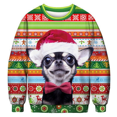 

2018 New Mens&Womens Christmas Collection 3D Printed Sweater Mens Hoodie Long Sleeve Womens Pullover BFT043