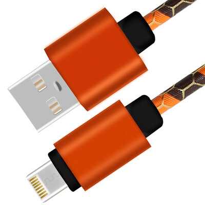 

Muyang MuYang KS25 charging adapter Andrews Apple two-in-one data adapter a double-use plastic sewing 1 m brown orange