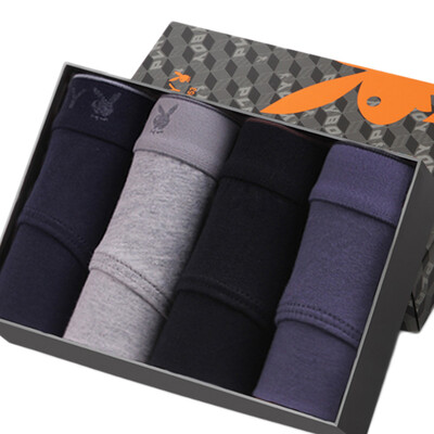 

PLAYBOY Mens Underwear 4 Pack Gift Set Mid-Waist Triangle Underpants
