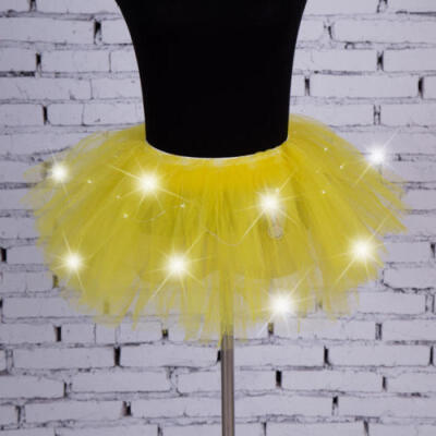 

Sexy Girls Light Up LED Tutu Stage Dance Tutu Short Mini Skirt Dancewear Evening