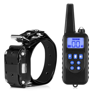 

880 800m Waterproof Rechargeable Dog Training Collar Remote Control LCD Display