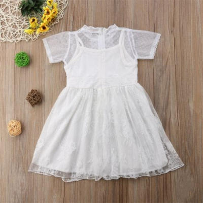 

Flower Girl Dress Princess Baby Lace Floral Party Dress Bridesmaid Dresses