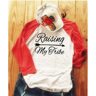 

Hot Fashion Women Long Sleeve Letter Print Plus Size Sport T-shirt Tops Blouse
