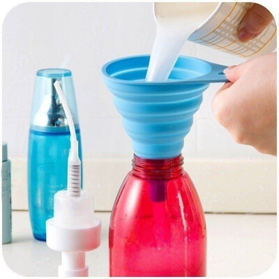 

Candy Color Domestic Food-grade Silicone Foldable Funnel Telescopic Hopper Kitchen Accessories