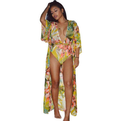 

Ladies Chiffon 2Pcs Wrap Dress Bikini Cover-up Swimwear Swimsuit Bathing Suit