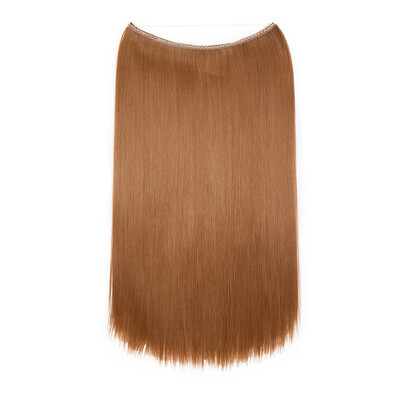 

Invisible Wire No Clips in Hair Extensions Secret Fish Line Hairpieces Silky Straight real natural Synthetic