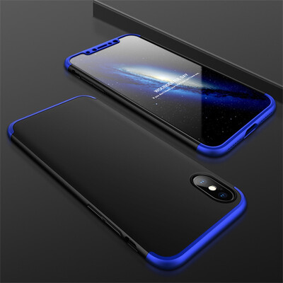

Goowiiz Phone Case For Iphone XXsXs MaxXR Fashion Color collision 360 Degree Coverage PC Full Protection