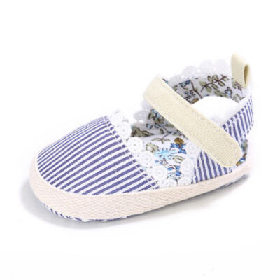 

Newborn Infant Baby Girl Soft Sole Crib Shoes Flower Prewalker Anti Slip Sandals