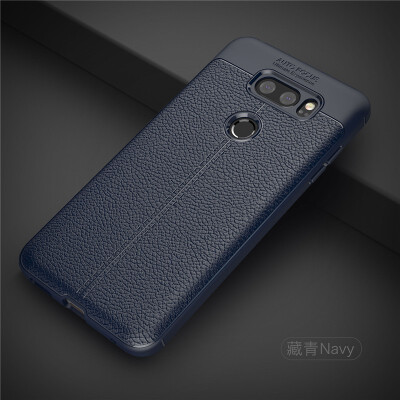 

Fivice LG V30 case Luxury leather TPU silicone anti-fall soft shell phone case