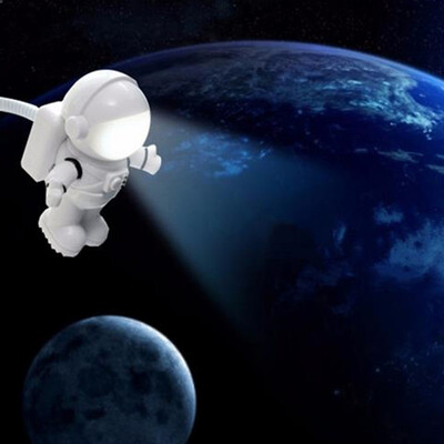 

Mini Reading Lamp USB Tube For Computer Laptop PC Notebook Pure White Portable Spaceman Astronaut LED Night Light