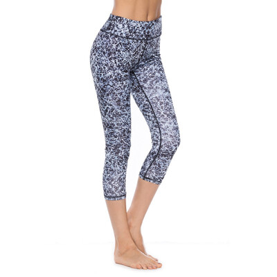 

Womens Printed Full-Length Leggings Athletic Workout Pants with Mesh Panels Medium Dark Gray