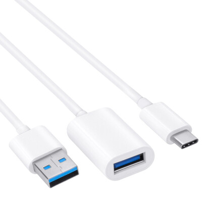 

Capshi Type-C data cable adapter two-in-one phone OTG converter Huawei P10 / mate9 / glory V8 / Mang 5 / Samsung S8 / millet 5S6 / music as