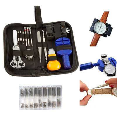 

YD021 Professional Watch Repair Tool Kit Case Opener Remover Screwdriver Spring Bar Watchband Link Pin Wristwatch Repair Tool Set