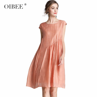 

2018 summer womens new fashion long doll skirt fat MM cover belly Korean version of the big dress dress was thin