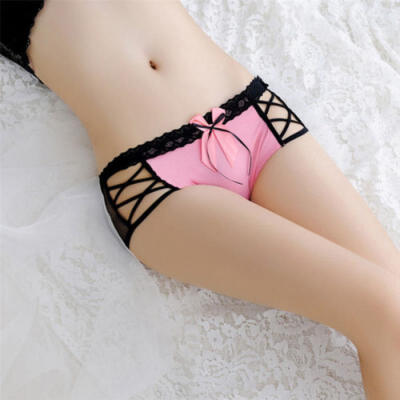 

UK Women Sexy Lingerie Mesh Gauze Pants Hollowed T-pants Soft Low Waist Briefs