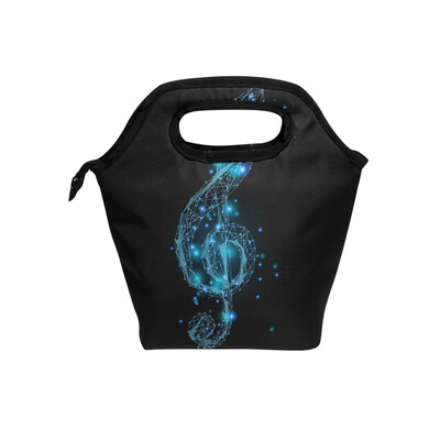 

Lunch Tote Bag Beautiful Notes Travel Picnic Insulated Lunch Handbags Portable Zipper Lunch Bag Box