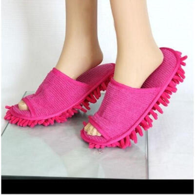 

1pcs Multi-Function Chenille Fibre Washable Dust Mop Slippers Cleaning Shoes