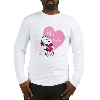 

CafePress Snoopy - Hugs&Kisses - Unisex Cotton Long Sleeve T-Shirt