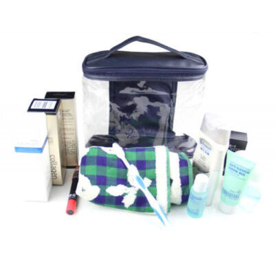 

Transparent Travel Large Folding Toiletry Cosmetic Organiser Bag With Top Handle