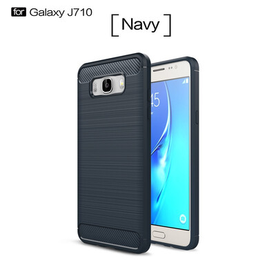 

Fivice Samsung Galaxy J7 2016J710 case Luxury brushed carbon fiber TPU soft shell