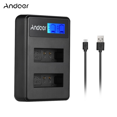 

Andoer LCD2-LPE12 Compact Dual Channel LCD Camera Battery Charger USB Input LCD Display for Canon LP-E12 Camera Battery for Canon