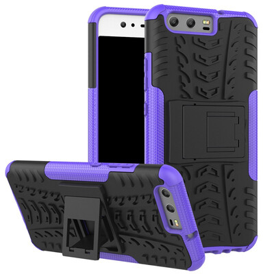 

Fivice Huawei P10 Case TPU anti-fall tire pattern back clip bracket phone case