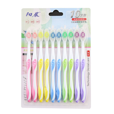 

10pcs Soft Toothbrush White Advanced Vivid Soft Tooth Brush Travel Eco-friendly Brush Tooth For Adults