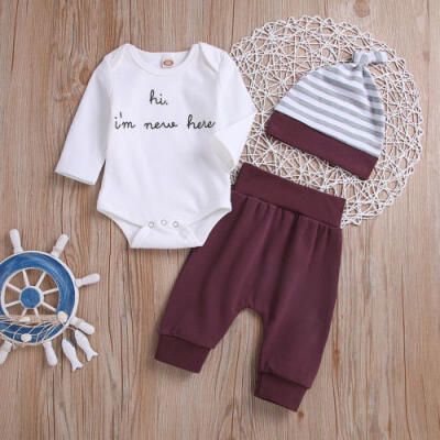 

US Stock Toddler Baby Boy Girl Long Sleeve Bodysuit Tops Velvet Trousers Outfit