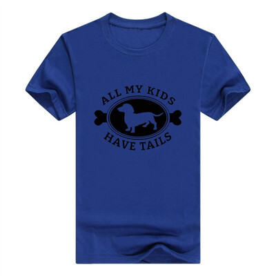 

All My Kids Have Tails Weiner Dog Premium Crewneck Mens Tshirt