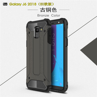 

Fivice Samsung Galaxy J6 2018 case Luxury Silicone Diamond Armor PC Hard Shell Phone Case