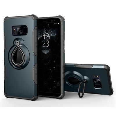 

Fivice Samsung Galaxy S8 Case TPU Water Drop Ring Stand Car Power Magnetic Drop-proof Phone Case