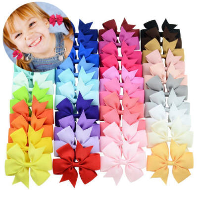 

40Pcs Hot Lovely Toddler Girl Hair Clip Ribbon Bow Baby Kids Bowknot Headband