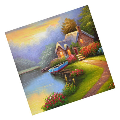 

UpperX Diamond Painting Landscapes Pattern Cross Stitch Kit In Home Bedroom Living Room Decoration Pastoral Boat