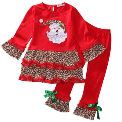 

Xmas Kids Baby Girl Tutu Dress TopLegging Pants Outfit Clothes Set Costume 2-7T