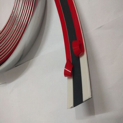 

5m Silver Chrome Flexible Car Auto Exterior Stylish Accessories Trim Moulding Roof Fender Bumper Doors Adhesive DIY Strip 40mm