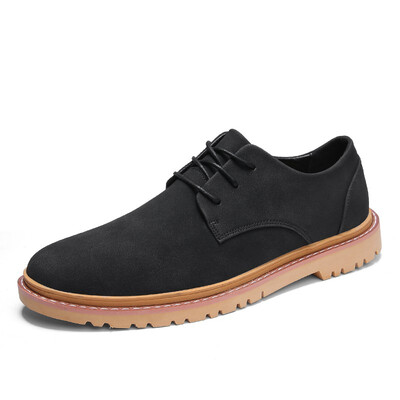 

Mens Shoes Casual Leather Walking Shoes Fashion Work Shoes Genuine Leather Martin Shoes Breathable Shoes For Men