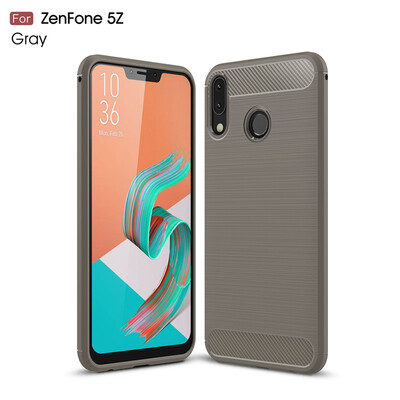 

Fivice Asus Zenfone 5 2018 ZE620KL case Luxury brushed carbon fiber TPU soft shell