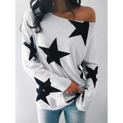 

Plus Size Womens Loose Long Sleeve Irregular Ladies Casual Tops T-Shirt Blouse