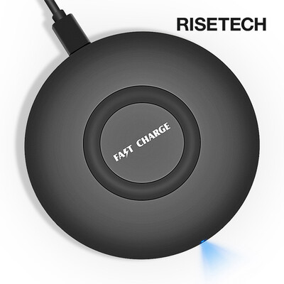 

RISETECH RT08 Fast Wireless Charger Charging Pad Compatible for Android Phone Samsung Note 9 Galaxy S9 S8&iPhone X 8 XR