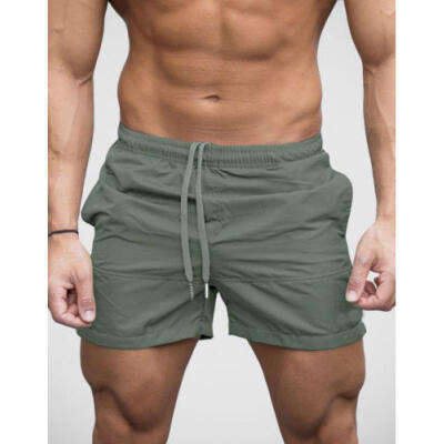 

Mens Casual Running Shorts Fitness Gym Crop Pants Sports Jogging Beach Trousers