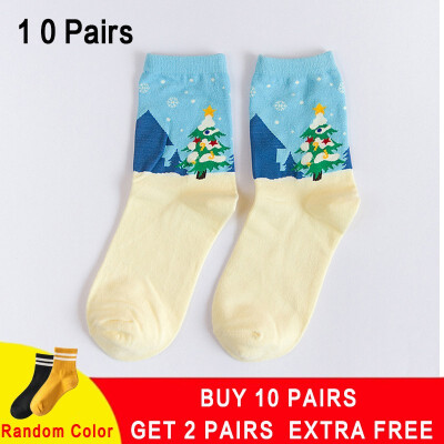 

2018 New Design Christmas Santa Claus Socks Women Cotton Short Elk Winter Socks Cartoon Deer Snow Man Cute Socks New Year Gift