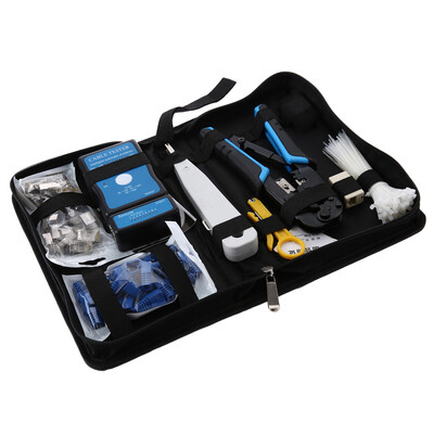 

9 in 1 Network Computer Maintenance Repair Kit 568 Network Pliers Cable Tester Wire Cutter Tool Set