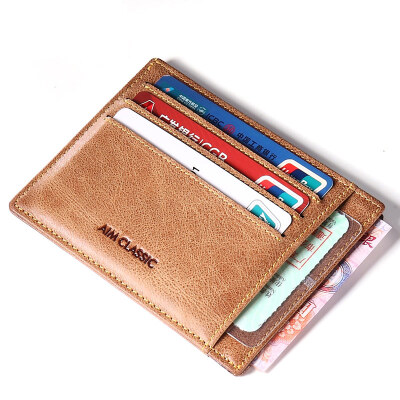 

AIM Men's Wallets Retro Fashion Heads Skincare Men's Card Holders Bank Card Holder A295 Apricot Yellow