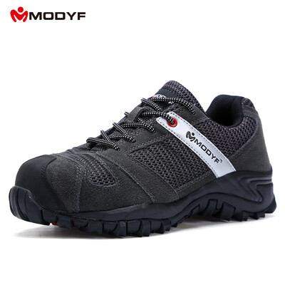 

MODYF labor insurance shoes male breathable function work shoes anti-smashing anti-piercing steel toe cap work shoes steel bottom fashion wear-resistant functional safety shoes dark gray mesh 45