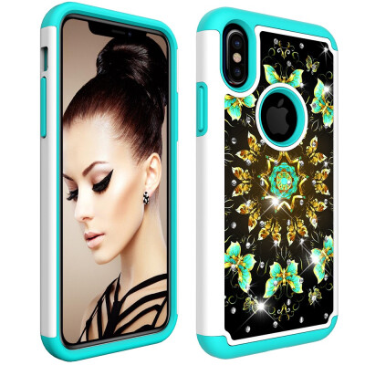 

Apple Diamond Hard PC Iphone XXS Cases Non Slip TPU Drop Protection Compatible with Iphone XXS