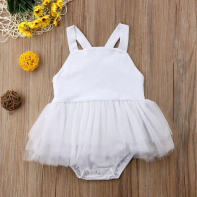 

Infant Kid Baby Girl Newborn Romper Bodysuit Tutu Dress Skirt Outfit Jumpsuit