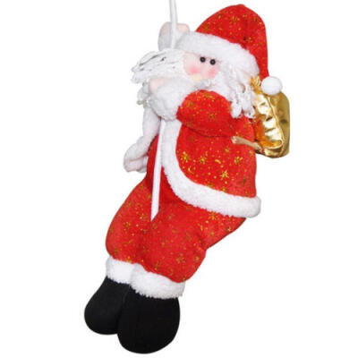 

Christmas Rope Climbing Santa Claus Ceiling Hotel Home Decor Drop Ornaments