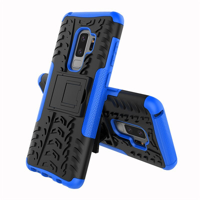 

Fivice Samsung S9 Plus Case TPU anti-fall tire pattern back clip bracket phone case
